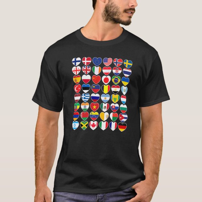 T-shirt Pays Indicateurs International Géographie Mondiale (Devant)