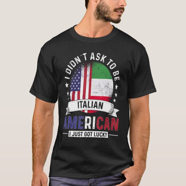 T-shirt Pays Italien Américain Drapeaux Pays Fierté Ita (Devant)