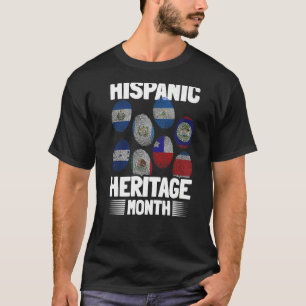 T-shirt Pays latino empreintes digitales Fierté Hérita his