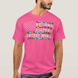 T-shirt Pays latins Drapeau Hispanique Mois du patrimoine