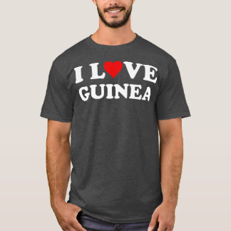 T-shirt Pays Voyage Souvenir I Love Guinée