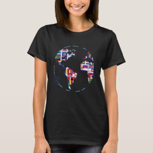T-shirt Pays Voyageurs World Flags International World