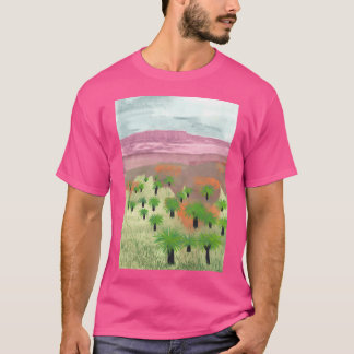T-shirt Paysage Australien Avec Des Arbres À Herbes Actifs