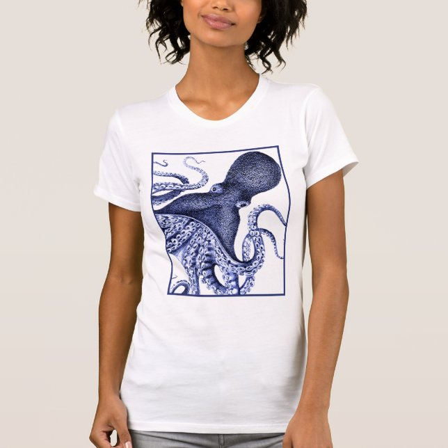 T-shirt Paysage Bleu Octopus (Devant)