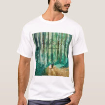 Paysage boisé mariage Aquarelle