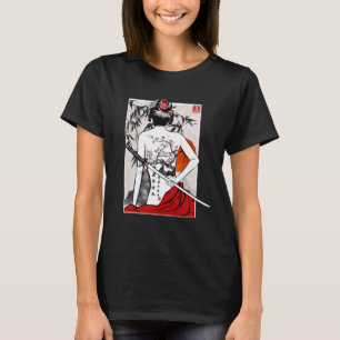 T-shirt Paysage culturel japonais Samurai Vintage Sakura C