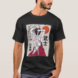 T-shirt Paysage culturel japonais Samurai Vintage Sakura C