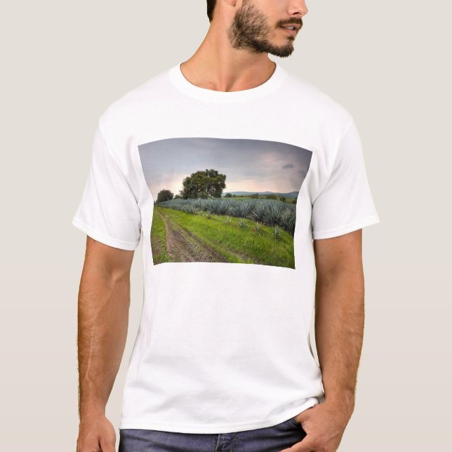 T-shirt Paysage d'agave bleu (Devant)