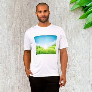 T-shirt Paysage de champ vert ensoleillé