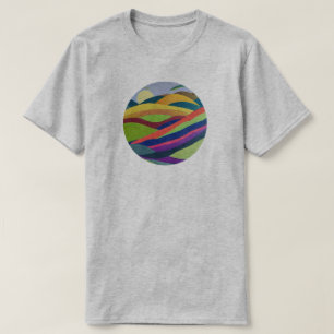 T-shirt Paysage de collines arc-en-ciel