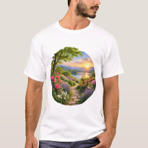 Paysage de lac de montagne de jardin paisible