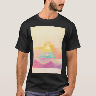 T-shirt Paysage de Montagne Minimaliste Actif