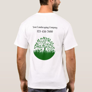 T-shirt Paysage de pelouse Business Logo Tee - shirts de t