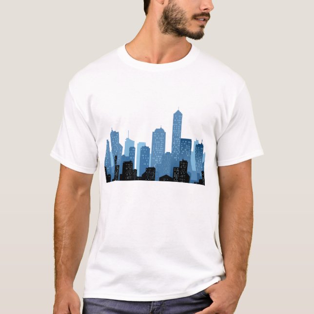 T-shirt Paysage de ville (Devant)