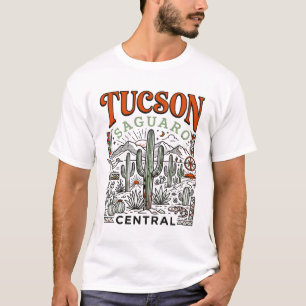 T-shirt Paysage désertique de l'Arizona central Saguaro Tu