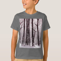 T-Shirt PAYSAGE D'HIVER NEIGEUX BOIS FORESTIERS
