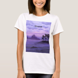 T-shirt Paysage d'Imaginaire Mug en latte violet
