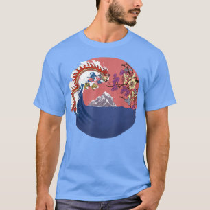 T-shirt Paysage dragon et japonais