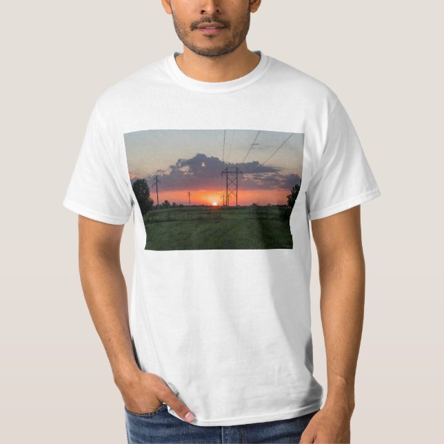 T-shirt Paysage du coucher de soleil (Devant)