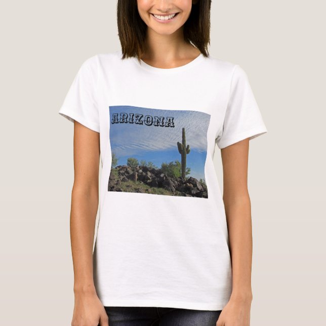 T-shirt Paysage du désert de l'Arizona Saguaro Cactus Phot (Devant)