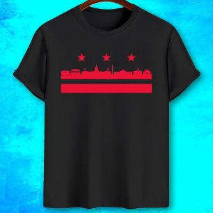 T-shirt Paysage du drapeau de Washington DC