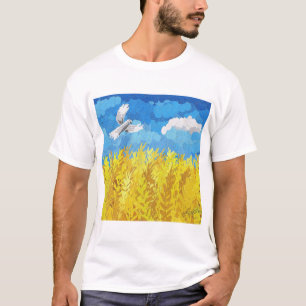 T-shirt Paysage du drapeau ukrainien