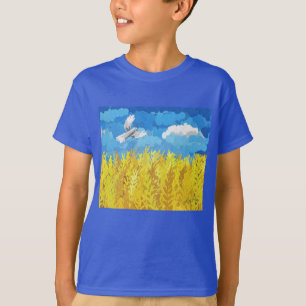 T-shirt Paysage du drapeau ukrainien