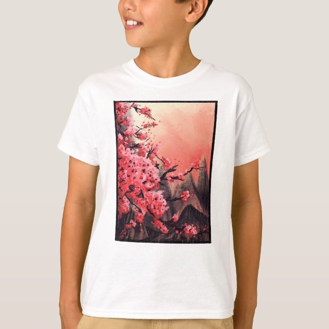 T-shirt Paysage en cerisier (Devant)