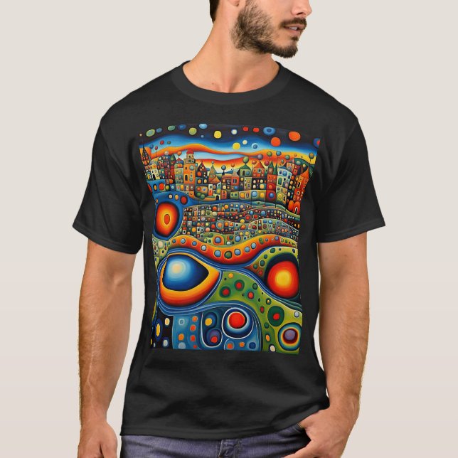 T-shirt Paysage localisé (Devant)