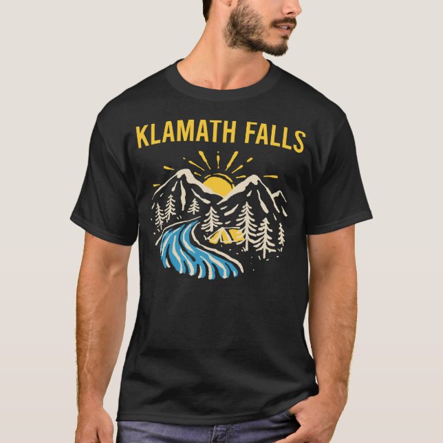 T-shirt Paysage naturel Chutes Klamath (Devant)
