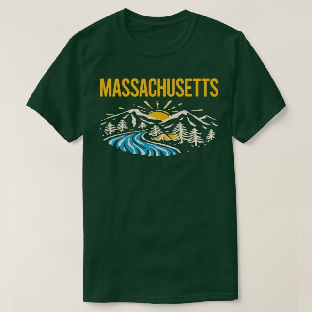 T-shirt Paysage naturel Massachusetts (Design devant)