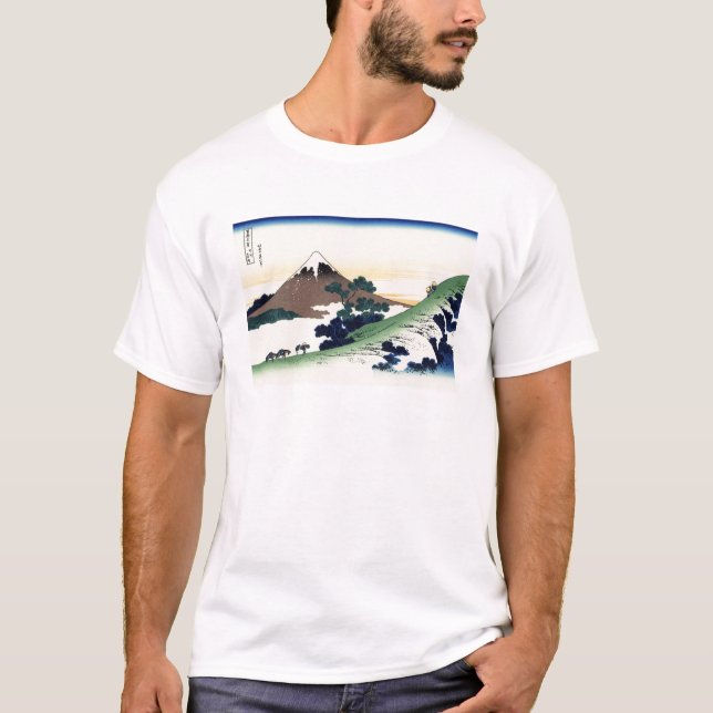 T-shirt Paysage oriental frais de vue de Hokusai Fuji de (Devant)