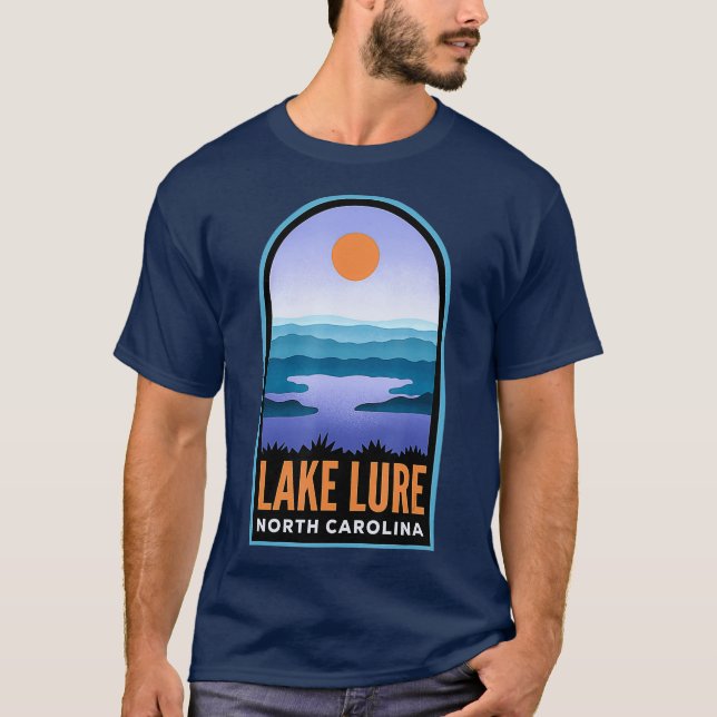 T-shirt Paysage rétro du lac Lure (Devant)