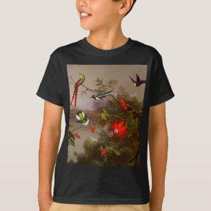 T-shirt Paysage tropical avec dix colibris