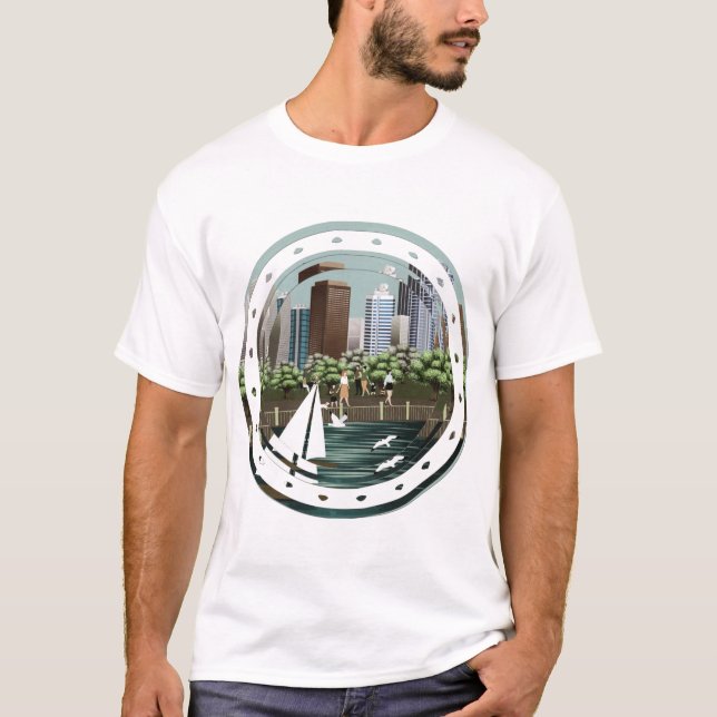 T-shirt Paysage urbain (Devant)