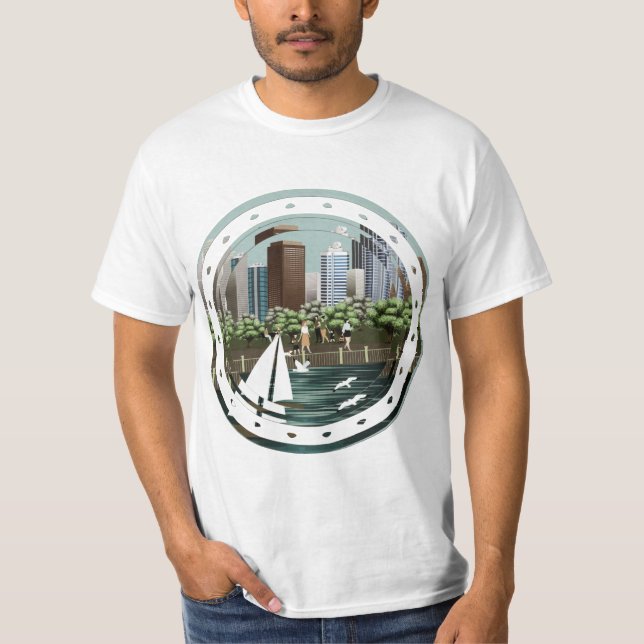 T-shirt Paysage urbain (Devant)