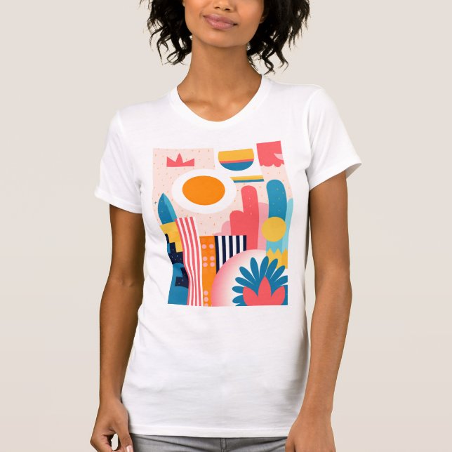 T-shirt Paysage urbain coloré (Devant)