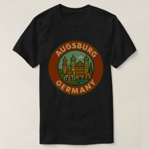 T-shirt Paysage urbain d'Augsbourg en Allemagne