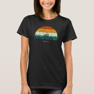 T-shirt Paysage urbain de l'Allemagne au coucher du soleil