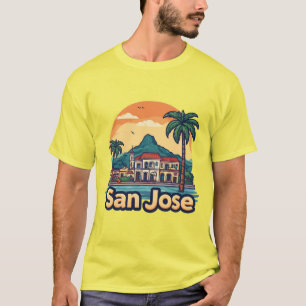 T-shirt Paysage urbain de San Jose avec le monument du Cap