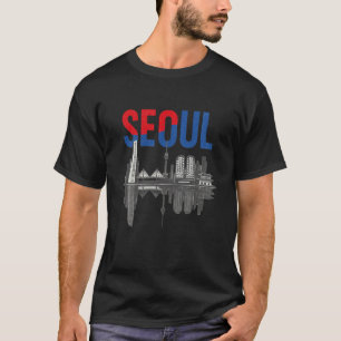 T-shirt Paysage urbain de Séoul Corée du Sud Voyage Souven