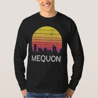 T-shirt Paysage urbain rétro Wisconsin Mequon vintage urba