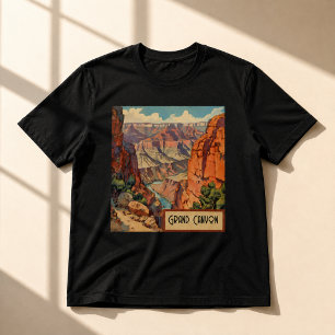 T-shirt Paysage vintage du Grand Canyon dans le Sud-Ouest