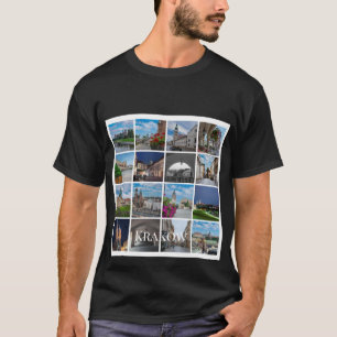 T-shirt Paysages de la vieille ville de Cracovie, Pologne