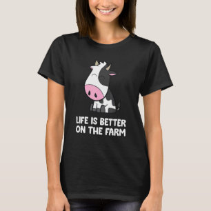 T-shirt Paysan De Vaches Sur La Ferme Love Vaches