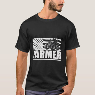T-shirt Paysan du drapeau américain Ferme agricole Patriot