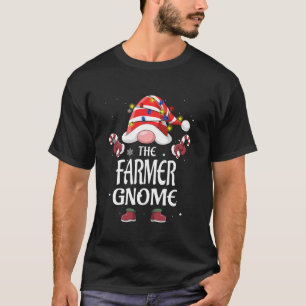 T-shirt Paysan Gnome Gnome Tree Light Buffalo Plaid Christ