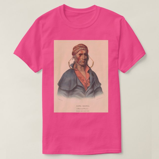 T-shirt Payta Kootha a Shawnee Warrior 1836 Solide Résilie (Design devant)