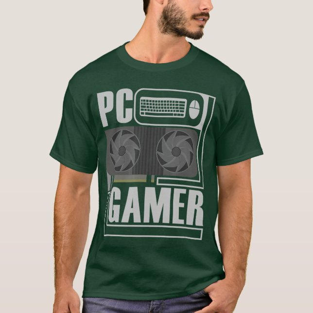 T-shirt PC Gamer Computer Gaming GPU Gift friend (Devant)