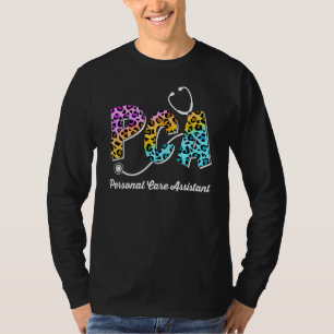 T-shirt Pca Pour Assistant Soins Personnels Leopard Nurses